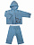 Комплект с капюшоном "Велюр" кофточка и штанишки - Размер 86 - Цвет голубой - интернет-магазин Bits-n-Bobs.ru